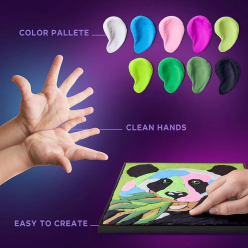 Barvanje po številkah PANDA 🐼 ustvarjalni komplet OKTO - čiste roke